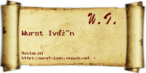 Wurst Iván névjegykártya