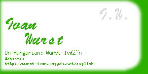 ivan wurst business card